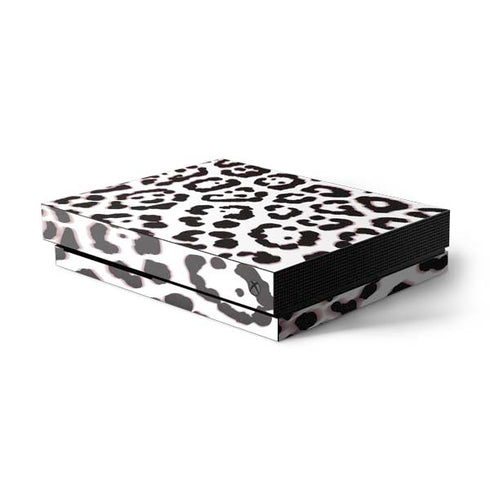 B&W Leopard Xbox One X Console Skin